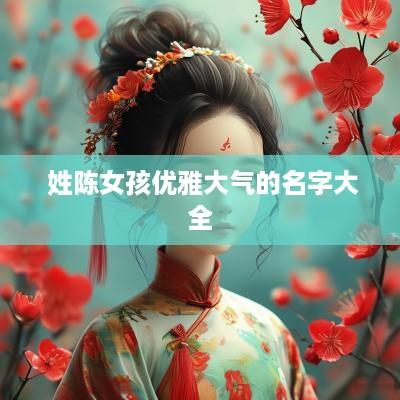  姓陈女孩优雅大气的名字大全