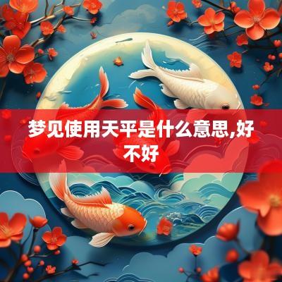 梦见使用天平是什么意思,好不好