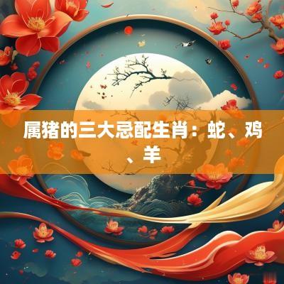 属猪的三大忌配生肖：蛇、鸡、羊