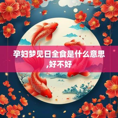 孕妇梦见日全食是什么意思,好不好
