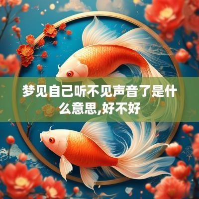 梦见自己听不见声音了是什么意思,好不好