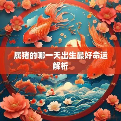 属猪的哪一天出生最好命运解析