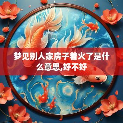 梦见别人家房子着火了是什么意思,好不好