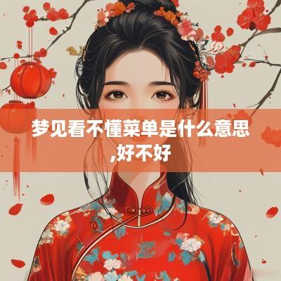 梦见看不懂菜单是什么意思,好不好