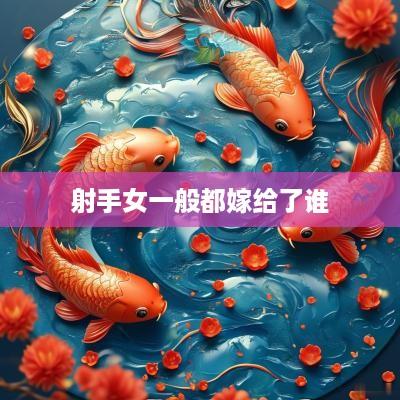射手女一般都嫁给了谁