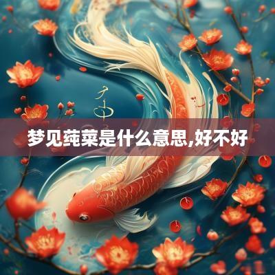 梦见莼菜是什么意思,好不好