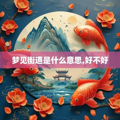梦见街道是什么意思,好不好