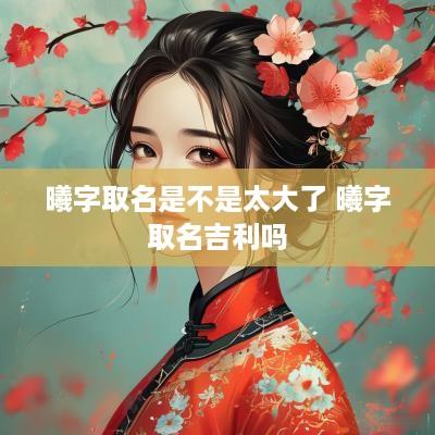 曦字取名是不是太大了 曦字取名吉利吗