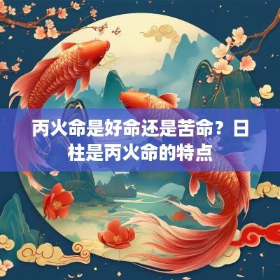 丙火命是好命还是苦命？日柱是丙火命的特点