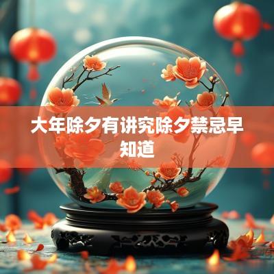 大年除夕有讲究除夕禁忌早知道