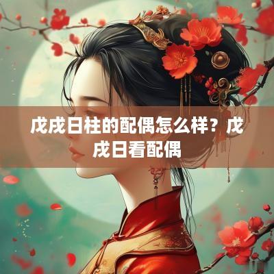 戊戌日柱的配偶怎么样？戊戌日看配偶