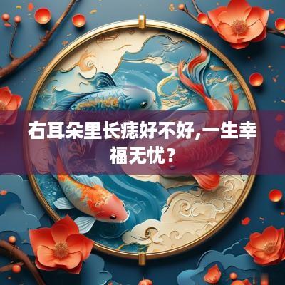右耳朵里长痣好不好,一生幸福无忧？