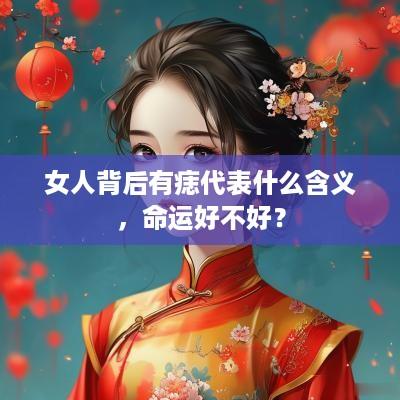 女人背后有痣代表什么含义，命运好不好？
