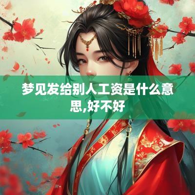 梦见发给别人工资是什么意思,好不好