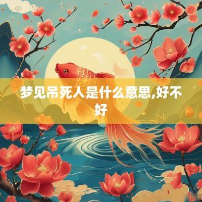梦见吊死人是什么意思,好不好