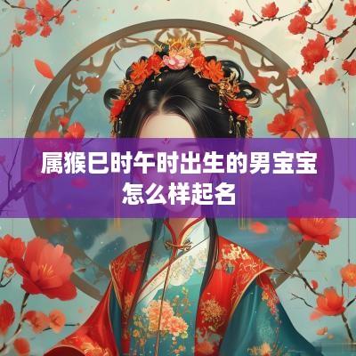 属猴巳时午时出生的男宝宝怎么样起名