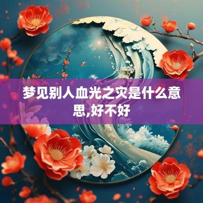 梦见别人血光之灾是什么意思,好不好