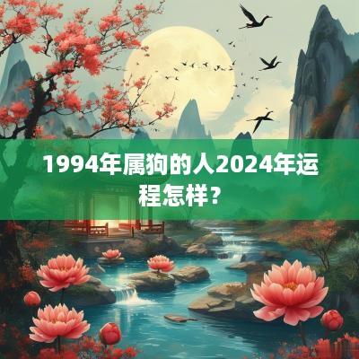 1994年属狗的人2025年运程怎样？