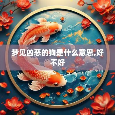 梦见凶恶的狗是什么意思,好不好