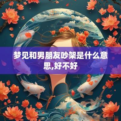 梦见和男朋友吵架是什么意思,好不好