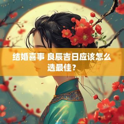 结婚喜事 良辰吉日应该怎么选最佳？