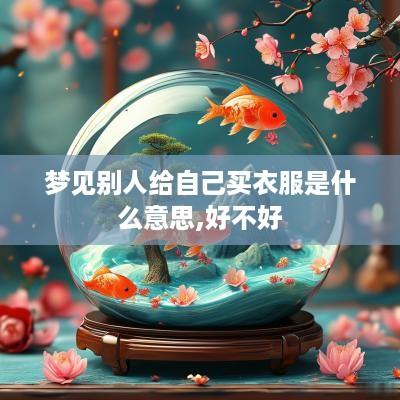 梦见别人给自己买衣服是什么意思,好不好