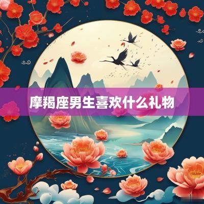 摩羯座男生喜欢什么礼物