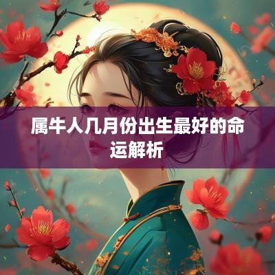 属牛人几月份出生最好的命运解析