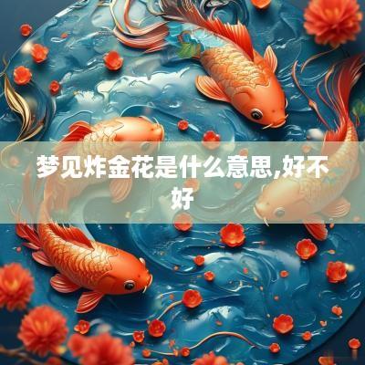 梦见炸金花是什么意思,好不好