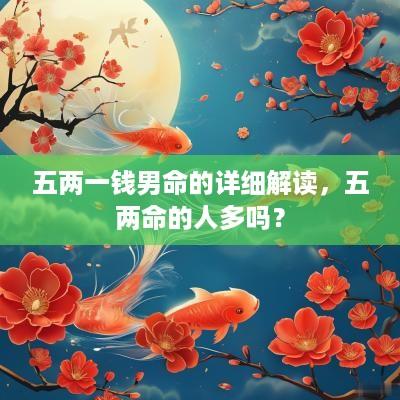 五两一钱男命的详细解读，五两命的人多吗？