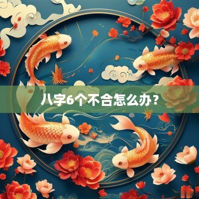 八字6个不合怎么办？