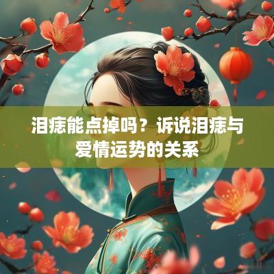 泪痣能点掉吗？诉说泪痣与爱情运势的关系