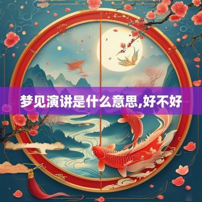 梦见演讲是什么意思,好不好