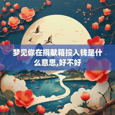 梦见你在捐献箱投入钱是什么意思,好不好