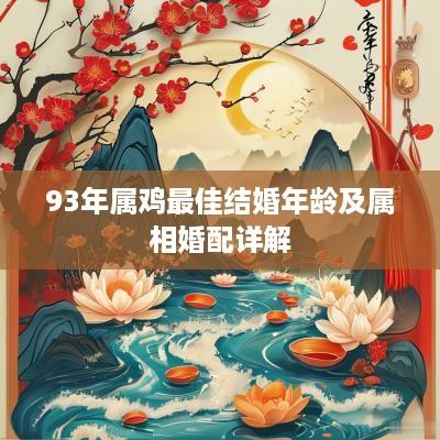 93年属鸡最佳结婚年龄及属相婚配详解