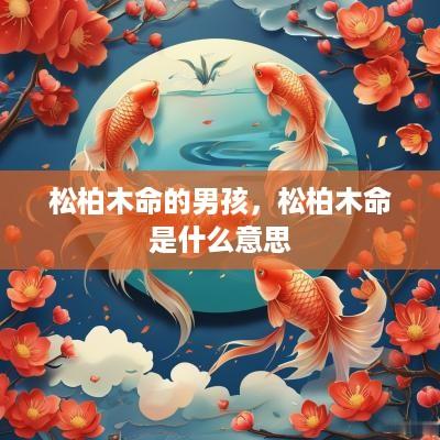 松柏木命的男孩，松柏木命是什么意思