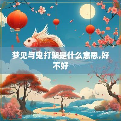 梦见与鬼打架是什么意思,好不好