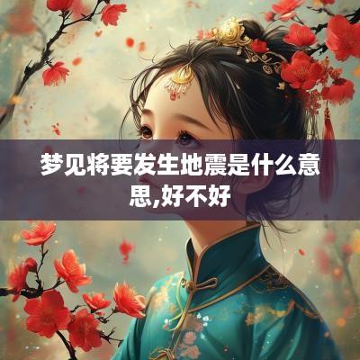 梦见将要发生地震是什么意思,好不好