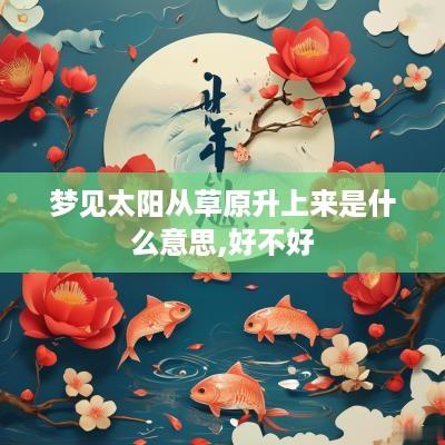 梦见太阳从草原升上来是什么意思,好不好