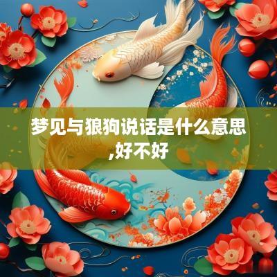 梦见与狼狗说话是什么意思,好不好