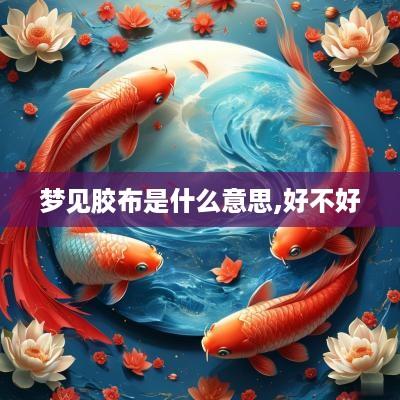 梦见胶布是什么意思,好不好