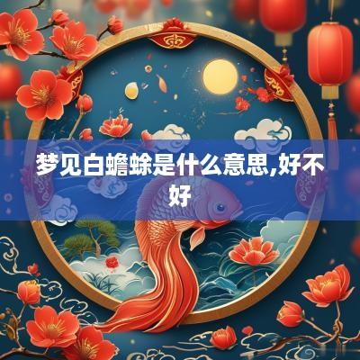 梦见白蟾蜍是什么意思,好不好
