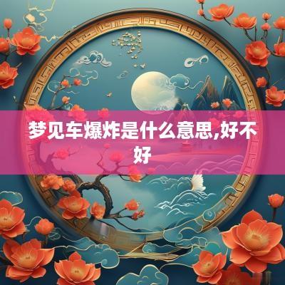 梦见车爆炸是什么意思,好不好
