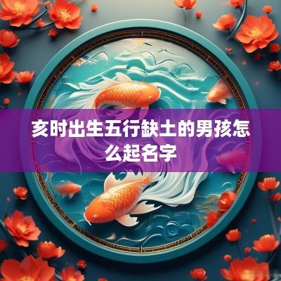 亥时出生五行缺土的男孩怎么起名字