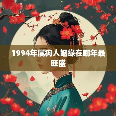 1994年属狗人姻缘在哪年最旺盛