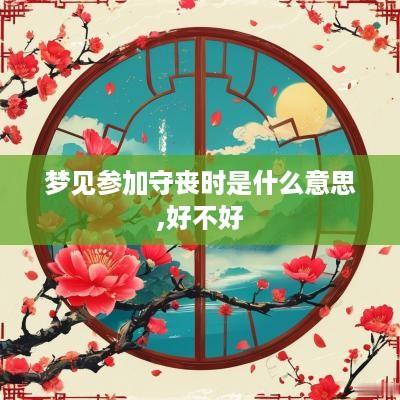 梦见参加守丧时是什么意思,好不好