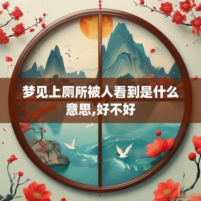 梦见上厕所被人看到是什么意思,好不好