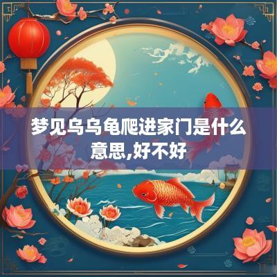 梦见乌乌龟爬进家门是什么意思,好不好
