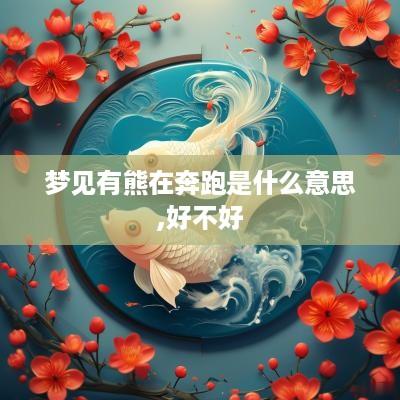 梦见有熊在奔跑是什么意思,好不好 梦见有熊在奔跑是什么意思,好不好