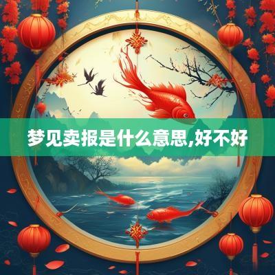 梦见卖报是什么意思,好不好